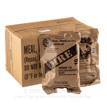 Large image of U.S. MIL-SPEC Meals, Ready-to-Eat (MREs) For Sale - Menu B