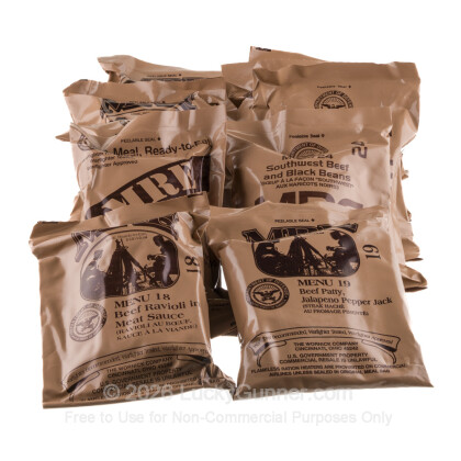 Large image of U.S. MIL-SPEC Meals, Ready-to-Eat (MREs) For Sale - Menu B