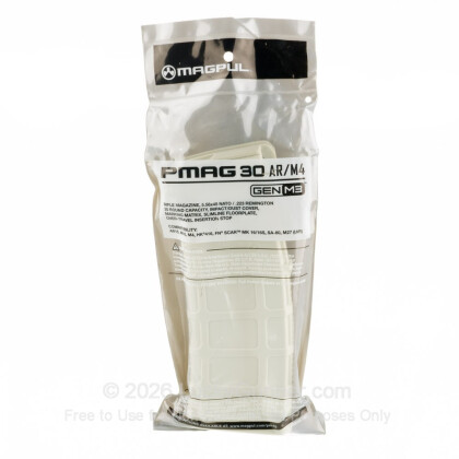 Large image of Premium 223 Rem Magazine For Sale - AR/M4 Gen 3 Sand Magazine in Stock by Magpul PMAG - 30 Round Magazine