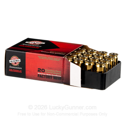 Large image of Premium 45 ACP Ammo For Sale - +P 185 Grain SCHP Ammunition in Stock by Black Hills Ammunition - 20 Rounds