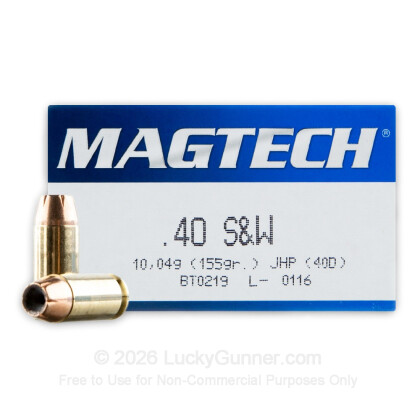 Large image of 40 S&W Ammo - 155 gr JHP - Magtech Ammunition - 50 Rounds
