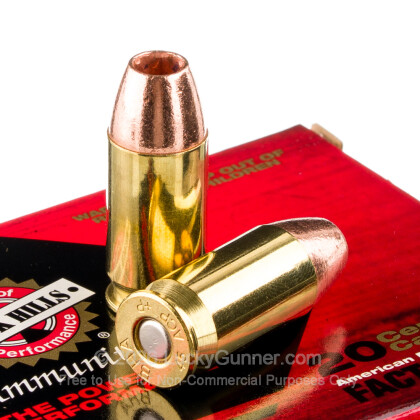 Large image of Premium 45 ACP Ammo For Sale - 185 Grain JHP Ammunition in Stock by Black Hills - 20 Rounds