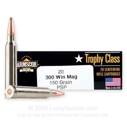 Image 1 of 300 Win Mag Ammo from Armscor Image 1 of Armscor .300 Winchester Magnum Ammo