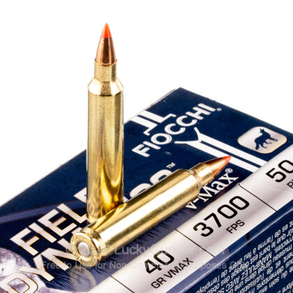 Large image of Premium 204 Ruger Ammo For Sale - 40 Grain V-Max Ammunition in Stock by Fiocchi - 50 Rounds