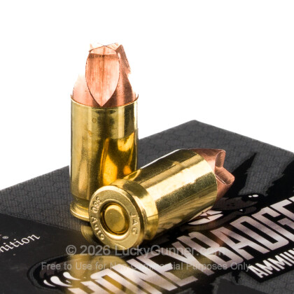 Large image of Premium 380 Auto Ammo For Sale - 60 Grain HoneyBadger Ammunition in Stock by Black Hills - 20 Rounds
