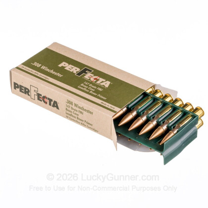 Large image of Cheap 308 Ammo For Sale - 147 Grain FMJ Ammunition in Stock by Fiocchi Perfecta - 20 Rounds