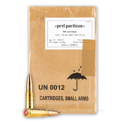 Image 1 of Prvi Partizan 7.62X39 Ammo