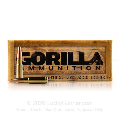 Large image of Premium 300 AAC Blackout Ammo For Sale - 125 gr Boat Tail Hollow Point - Sierra MatchKing - Gorilla Ammunition - 20 Rounds