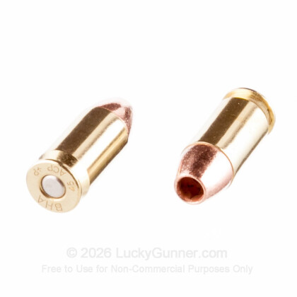 Large image of Premium 45 ACP Ammo For Sale - +P 185 Grain SCHP Ammunition in Stock by Black Hills Ammunition - 20 Rounds