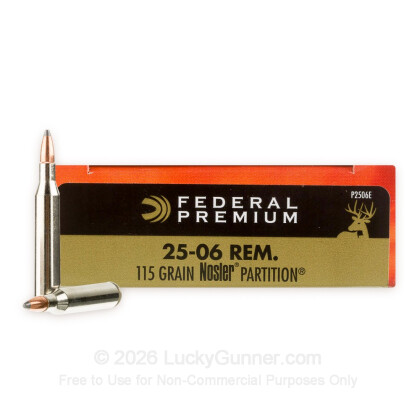 Image 1 of 25-06 Ammo from Federal Image 1 of Federal .25-06 Ammo