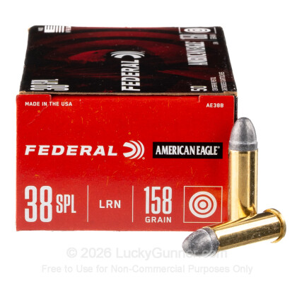 Large image of 38 Special - 158 gr LRN - Federal American Eagle - 50 Rounds