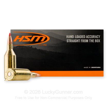 Large image of HSM Varmint 223 WSSM Ammo For Sale - 55 Grain V-MAX - 20 Rounds