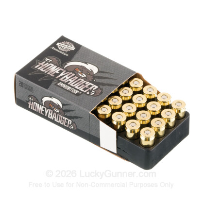 Large image of Premium 45 ACP Ammo For Sale - 135 Grain HoneyBadger Ammunition in Stock by Black Hills - 20 Rounds