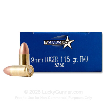 Image 1 of 9mm Ammo from Independence Image 1 of Independence 9mm Luger (9x19) Ammo