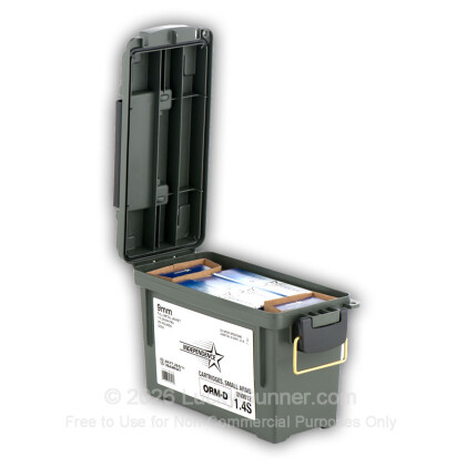 Large image of Bulk 9mm Ammo For Sale - 115 gr FMJ - Independence Ammunition For Sale Stored in a Plano Ammo Can - 350 Rounds
