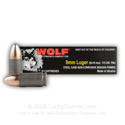 Image 2 of Wolf 9mm Luger (9x19) Ammo