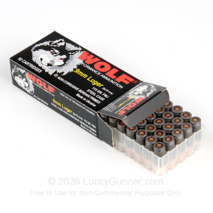 Image 3 of Wolf 9mm Luger (9x19) Ammo