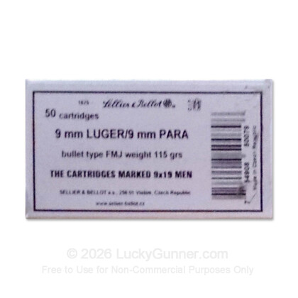 Image 1 of Sellier & Bellot 9mm Luger (9x19) Ammo