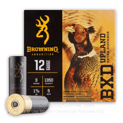 Large image of Premium 12 Gauge Ammo For Sale - 3" 1 5/8 oz. #5 Shot Ammunition in Stock by Browning - 25 Rounds