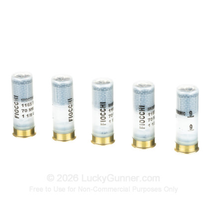 Large image of Cheap 12 Gauge Ammo For Sale - 2-3/4” 1-1/8oz. #9 Shot Ammunition in Stock by Fiocchi - 25 Rounds