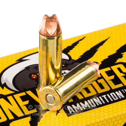 Large image of Premium 44 Magnum Ammo For Sale - 160 Grain HoneyBadger Ammunition in Stock by Black Hills - 50 Rounds