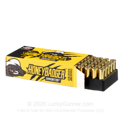 Large image of Premium 44 Magnum Ammo For Sale - 160 Grain HoneyBadger Ammunition in Stock by Black Hills - 50 Rounds