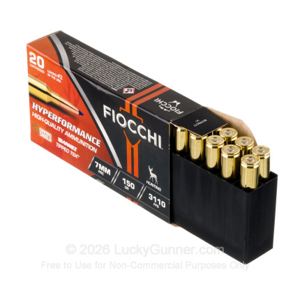 Large image of Fiocchi Hyperformance 7mm PRC Ammo For Sale - 150 Grain TTSX - 20 Rounds