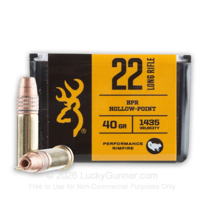 Large image of Bulk 22 LR Ammo For Sale - 40 Grain CPHP Ammunition in Stock by Browning Performance Rimfire - 1000 Rounds