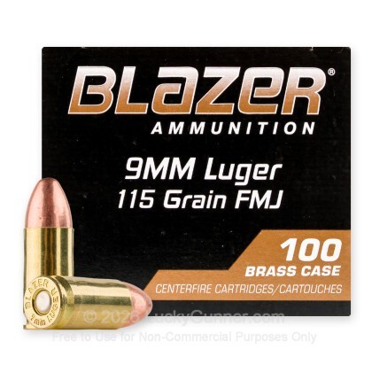 Image 1 of Blazer Brass 9mm Luger (9x19) Ammo