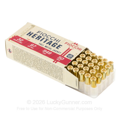 Large image of Bulk 32 S&W Long Ammo For Sale - 97 Grain FMJ Ammunition in Stock by Fiocchi - 1000 Rounds