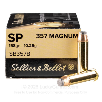 Image 1 of Sellier & Bellot Ammo from Sellier & Bellot Image 1 of Sellier & Bellot .357 Magnum Ammo