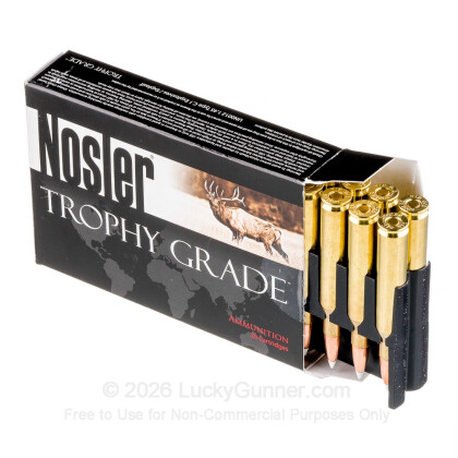 Large image of Premium 270 Ammo For Sale - 130 Grain Accubond Polymer Tip Ammunition in Stock by Nosler Trophy Grade - 20 Rounds