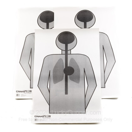 Large image of Cheap Targets - Champion - LE Paper Anatomy Silhouette In Stock - 100 Targets 