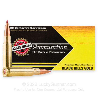 Large image of Premium 308 Ammo For Sale - 155 Grain ELD Match Ammunition in Stock by Black Hills Gold - 20 Rounds