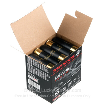 Large image of Bulk 10 Gauge Ammo For Sale - 3-1/2” 1-5/8oz. T Shot Ammunition in Stock by Winchester DryLok Super Steel - 250 Rounds