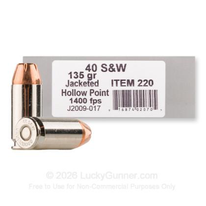 Image 1 of Underwood .40 S&W (Smith & Wesson) Ammo