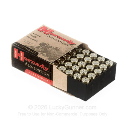 Large image of 380 Auto Defense Ammo In Stock - 90 gr JHP XTP - 380 ACP Ammunition by Hornady For Sale - 25 Rounds