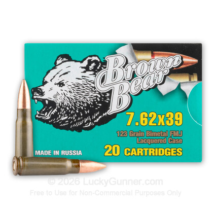 Image 1 of Brown Bear 7.62X39 Ammo