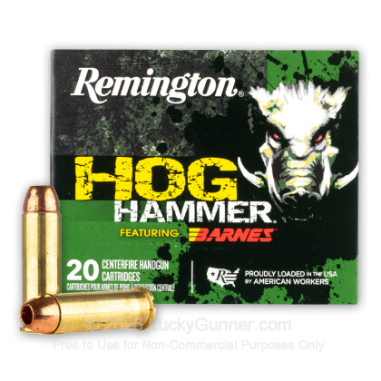 Large image of Premium 41 Mag Ammo For Sale - 180 Grain XPB Ammunition in Stock by Remington Hog Hammer - 20 Rounds