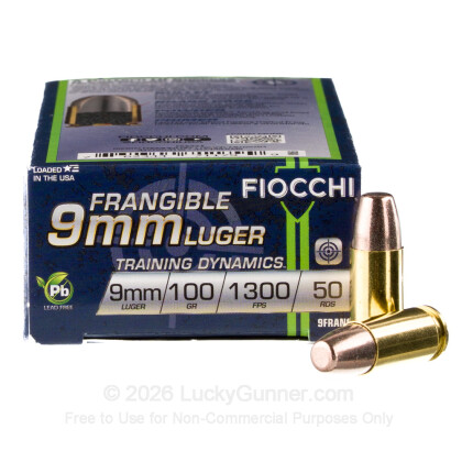 Image 2 of Shop by Popular Brand from Fiocchi Image 2 of Fiocchi 9mm Luger (9x19) Ammo