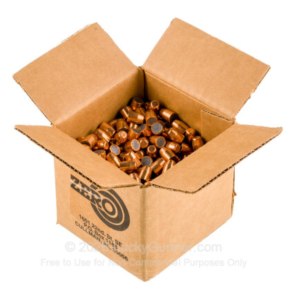 Large image of Premium 40 S&W (.400") Bullets for Sale - 165 Grain FMJ-TC Bullets in Stock by Zero Bullets - 500 Projectiles