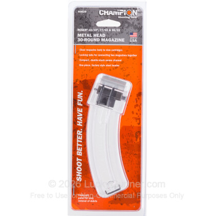 Large image of Champion 10/22 Metal Lips High Capacity Polymer Magazine For Sale - 30 Rounds
