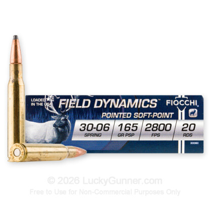 Large image of Premium 30-06 Ammo For Sale - 165 Grain PSP Ammunition in Stock by Fiocchi - 20 Rounds