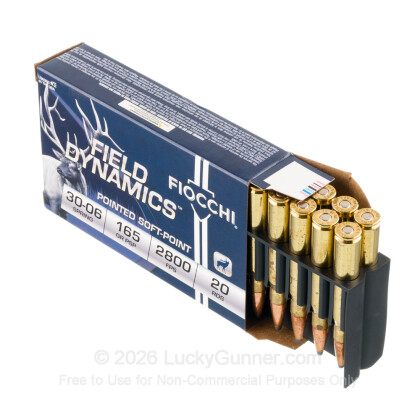 Large image of Premium 30-06 Ammo For Sale - 165 Grain PSP Ammunition in Stock by Fiocchi - 20 Rounds