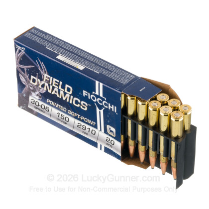 Large image of Cheap 30-06 Ammo For Sale - 150 Grain PSP Ammunition in Stock by Fiocchi - 20 Rounds