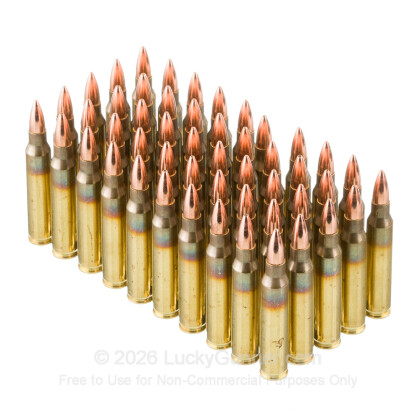 Large image of Cheap 5.56x45 Ammo For Sale - 55 Grain FMJ Ammunition in Stock by Black Hills - 50 Rounds