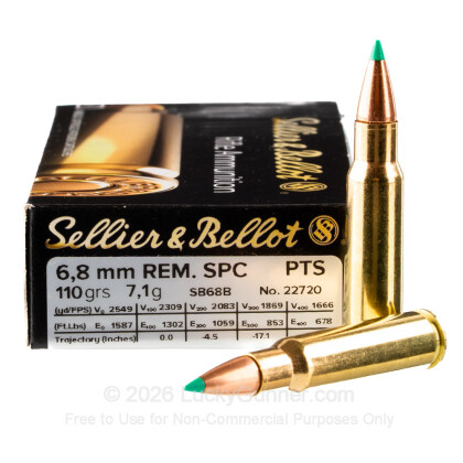 Image 1 of Sellier & Bellot 6.8 Remington SPC Ammo