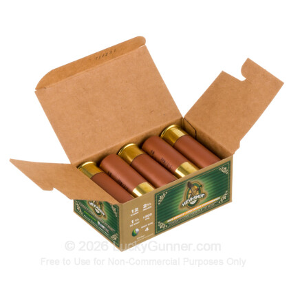 Large image of Premium 12 Gauge Ammo For Sale - 2-3/4" 1-1/4oz. #4 Shot Ammunition in Stock by Hevi-Shot Duck - 10 Rounds