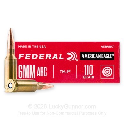 Large image of Federal American Eagle 6mm ARC Ammo For Sale - 110 Grain TMJ - 200 Rounds