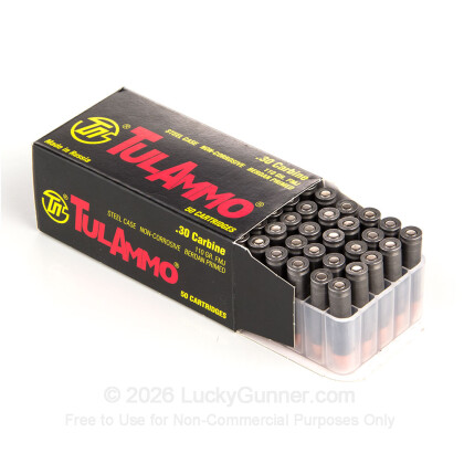 Large image of 30 Carbine Ammo In Stock - 110 gr FMJ - Tula Ammunition For Sale - 1000 Rounds